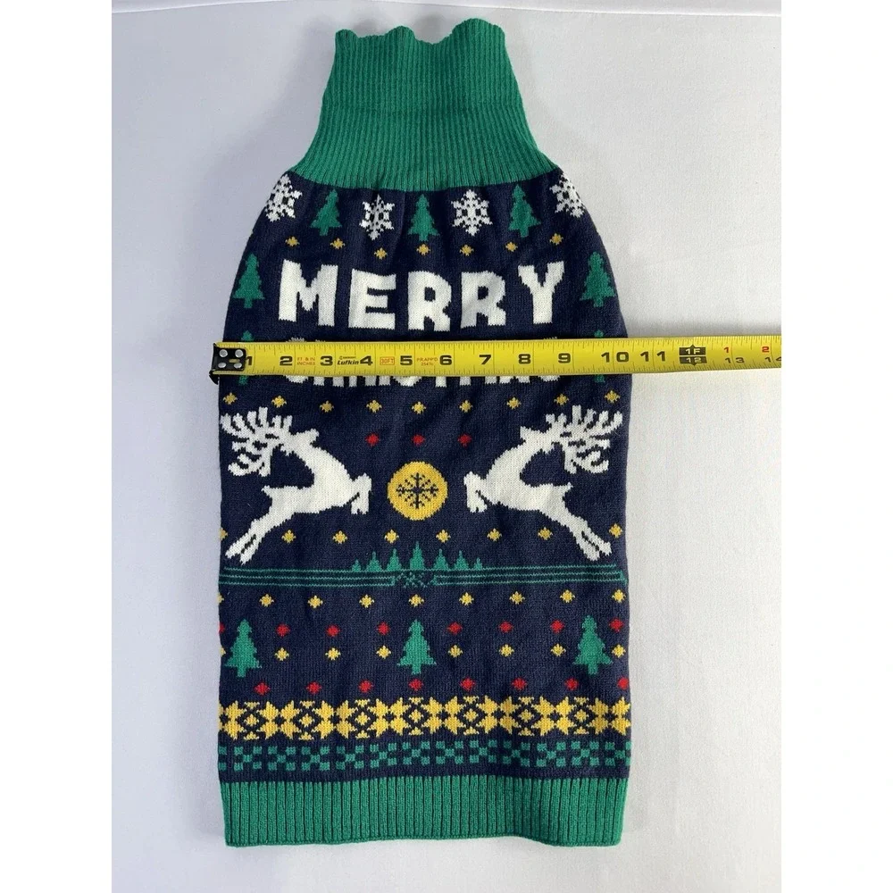 Vehomy Christmas Dog Sweater Xmas Pet Clothes Cat Puppy Turtleneck XL